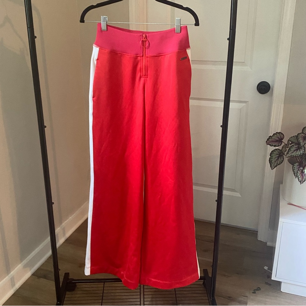 Sweaty Betty Red Flared Track Pants